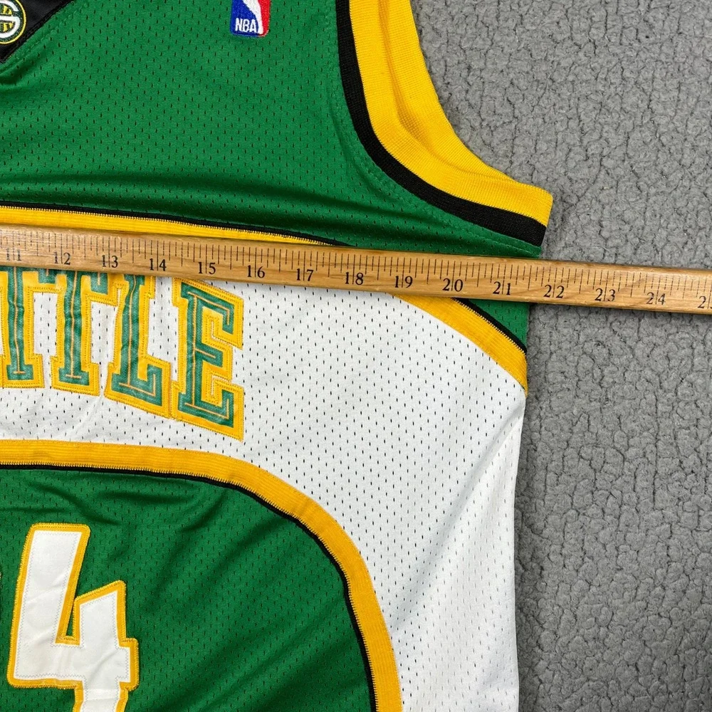 Adidas Seattle SuperSonics Ray Allen 34 NBA Jersey Green Yellow Mens Medium +2